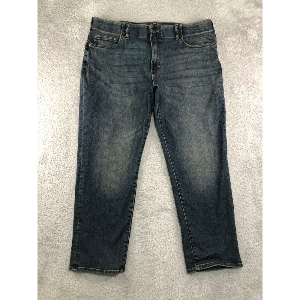 Lee Jeans Men 40x29 Blue Extreme Motion Straight Taper Stretch Denim